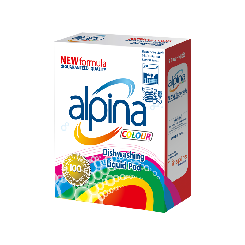 alpina洗碗凝珠彩条版纸盒装